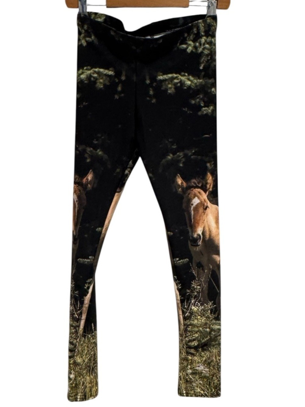 BACK TO NATURE horse & nature print leggings - size 10/12